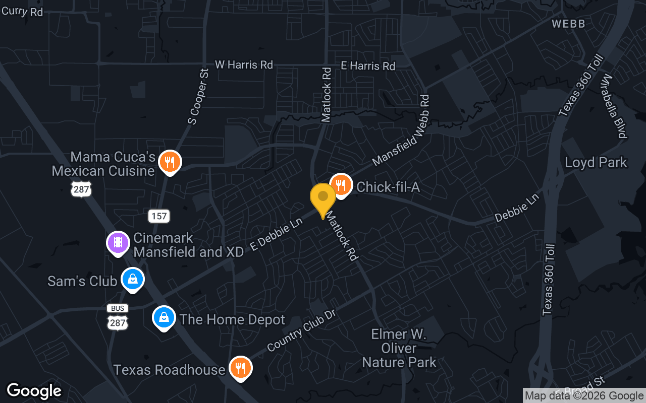 Map of bar trivia spots in Mansfield, TX