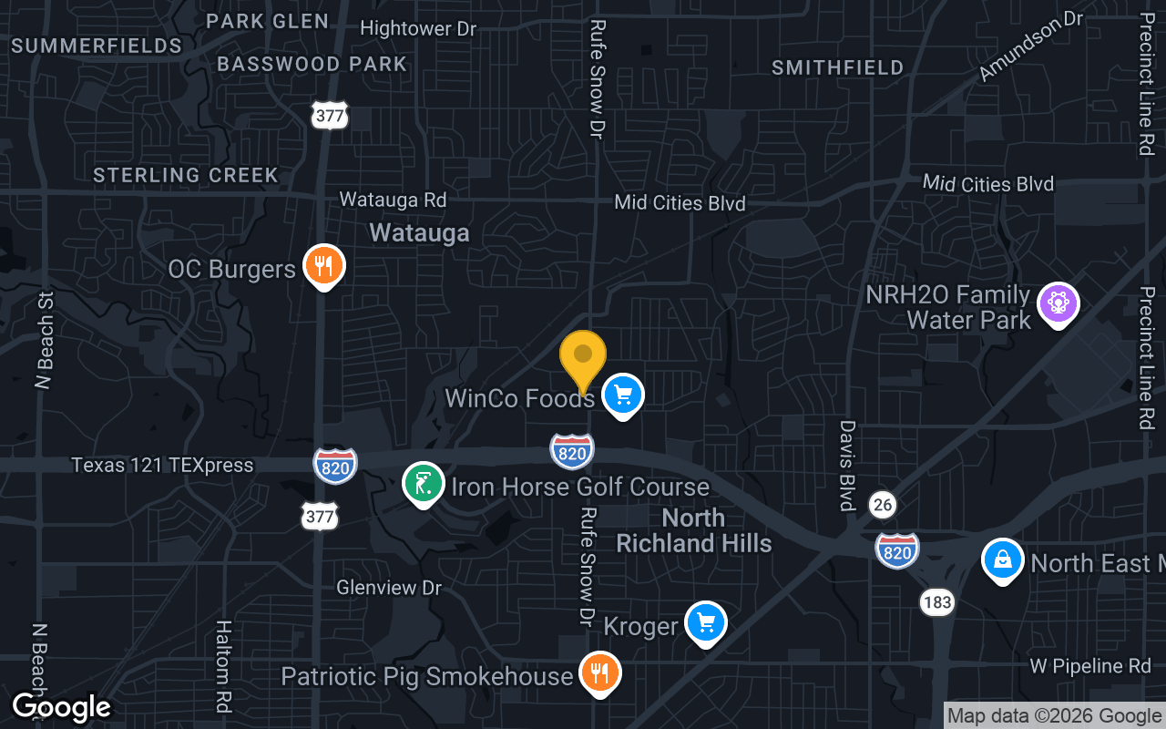 Map of bar trivia spots in North Richland Hills, TX