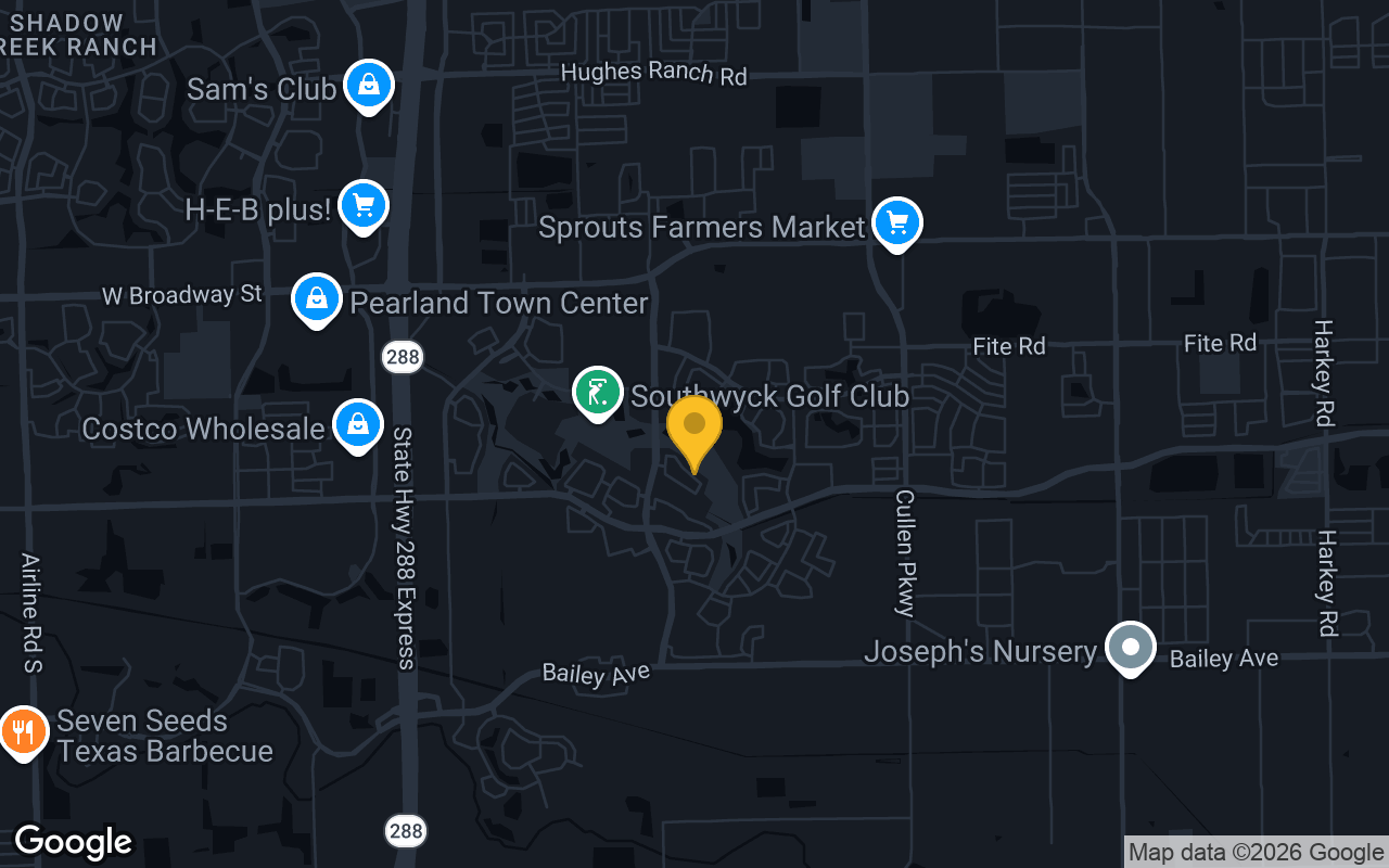 Map of bar trivia spots in Pearland, TX