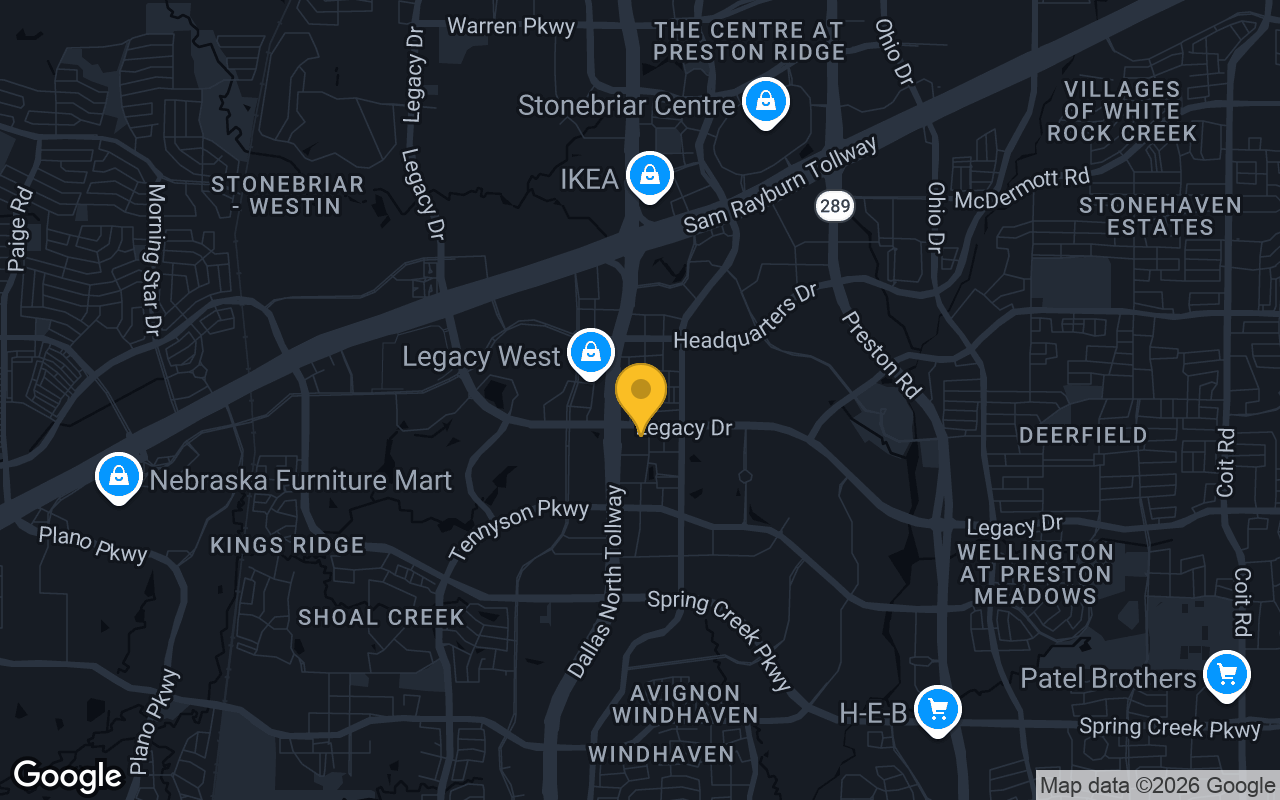 Map of bar trivia spots in Plano, TX