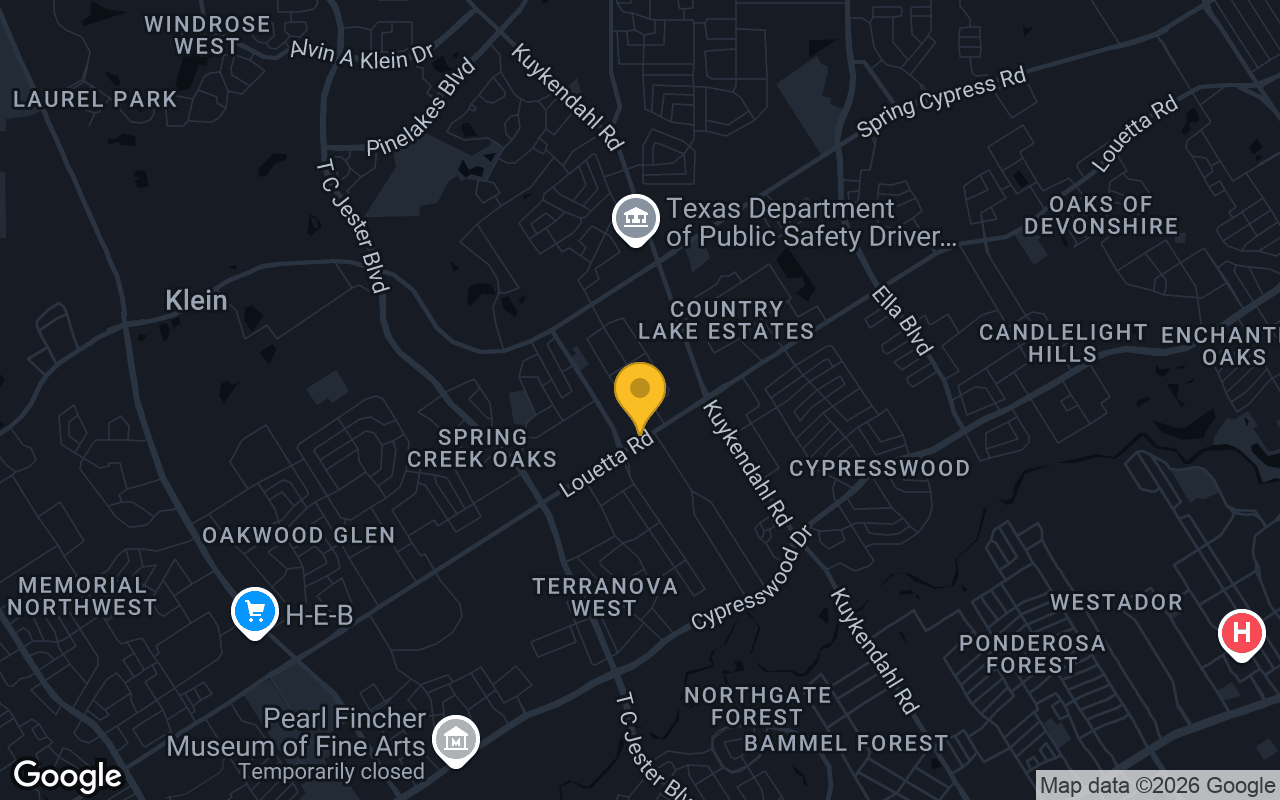 Map of bar trivia spots in Spring, TX