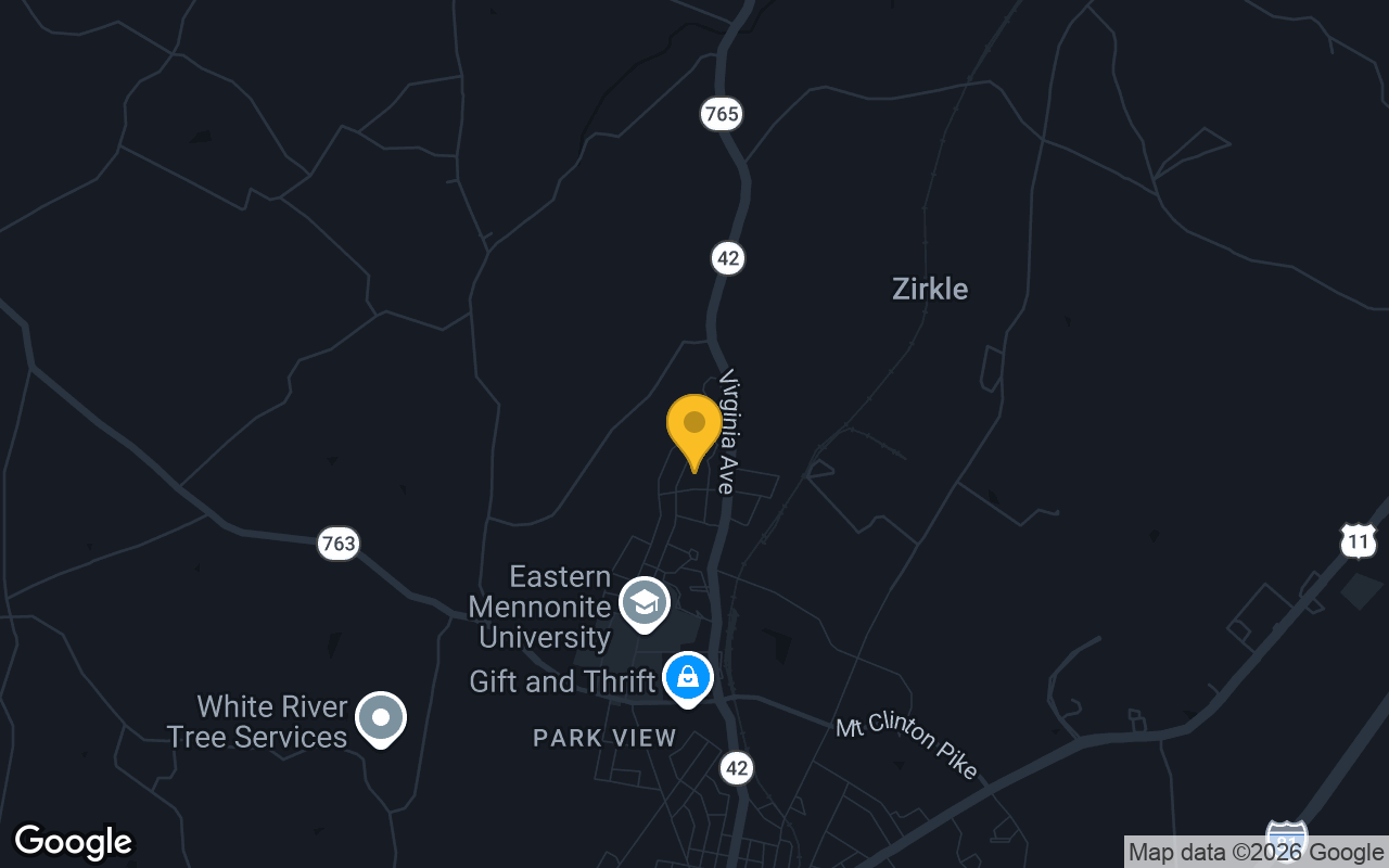 Map of bar trivia spots in Harrisonburg, VA