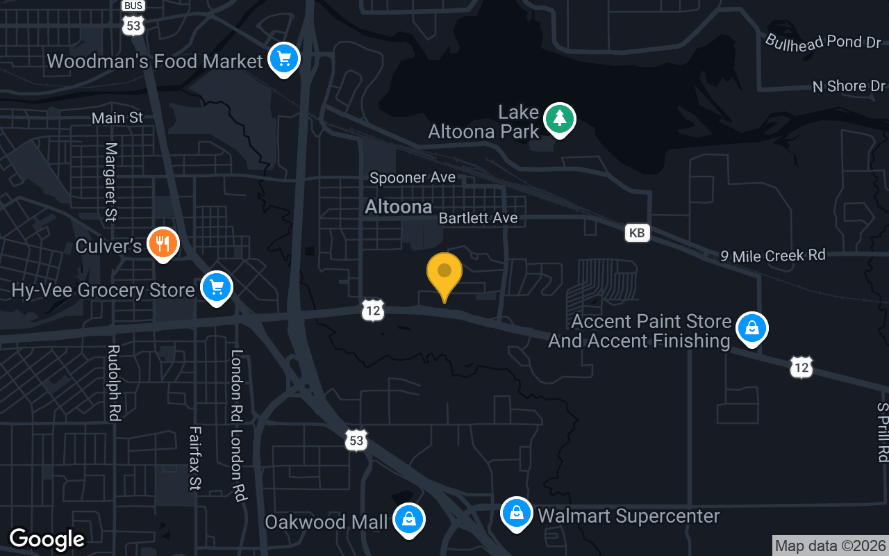 Map of bar trivia spots in Eau Claire, WI