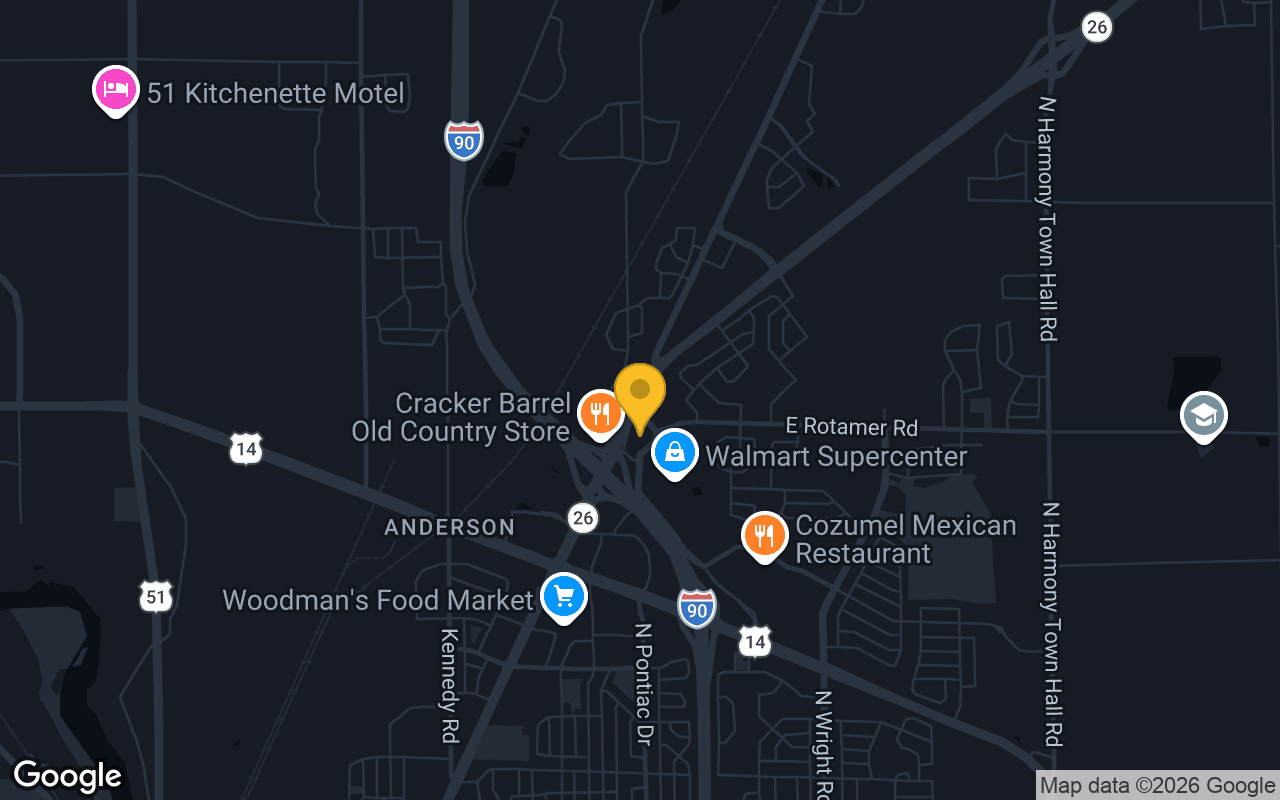 Map of bar trivia spots in Janesville, WI