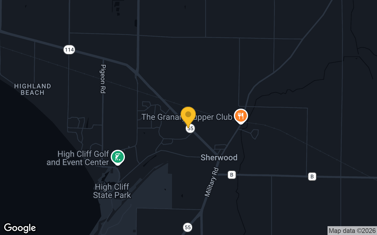 Map of bar trivia spots in Kaukauna, WI