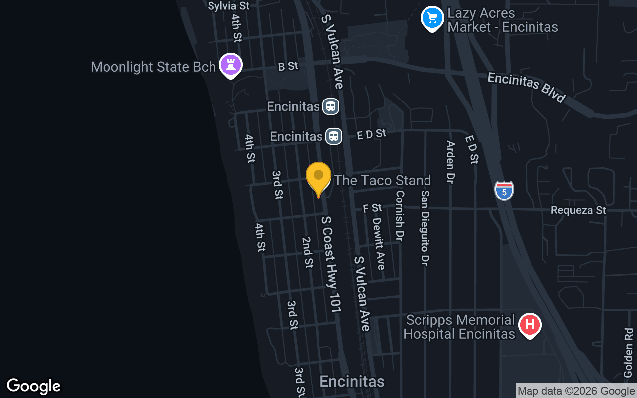 Map of 1st Street Bar