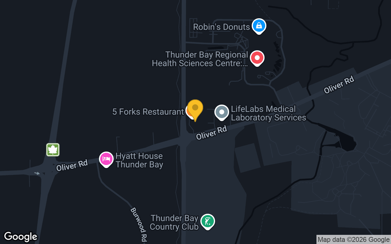 Map of 5 Forks Restaurant / Forks South Sports Lounge