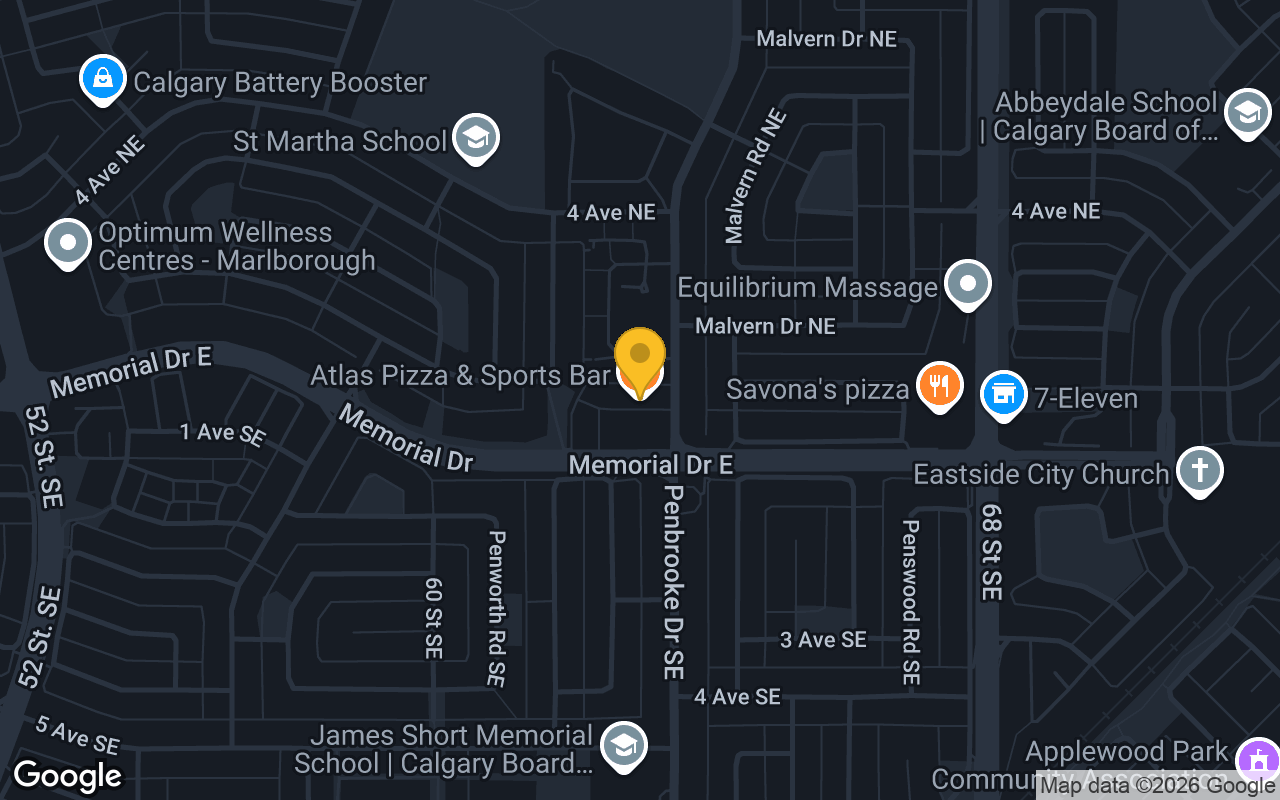 Map of Atlas Pizza & Sports Bar
