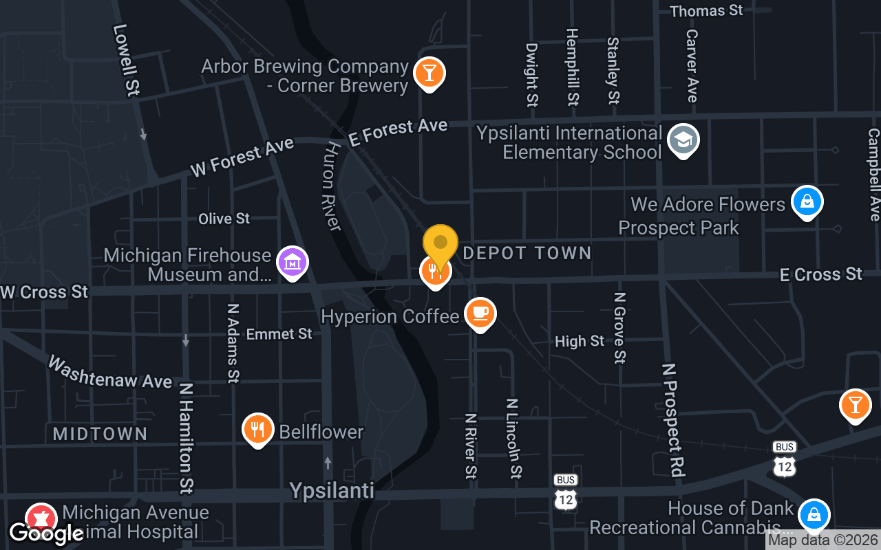 Map of Aubree's Pizzeria & Grill