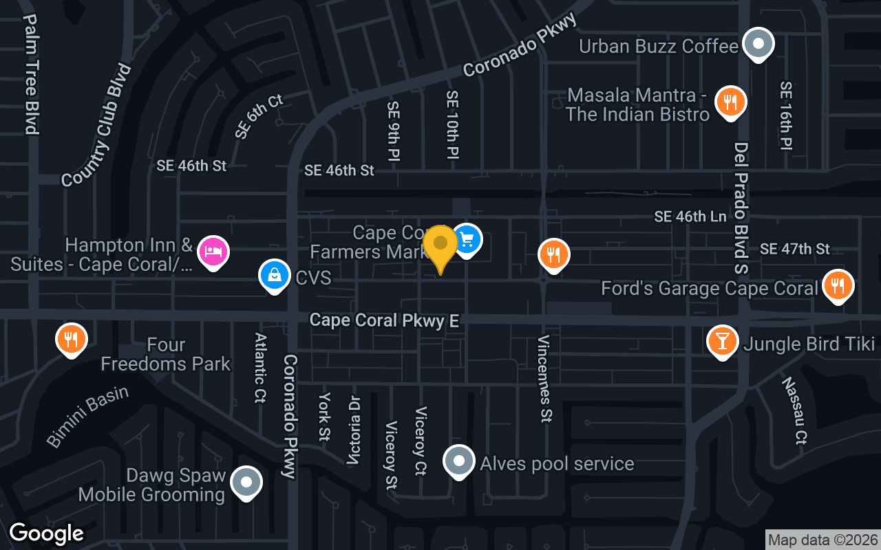 Map of Backstreets Sports Bar