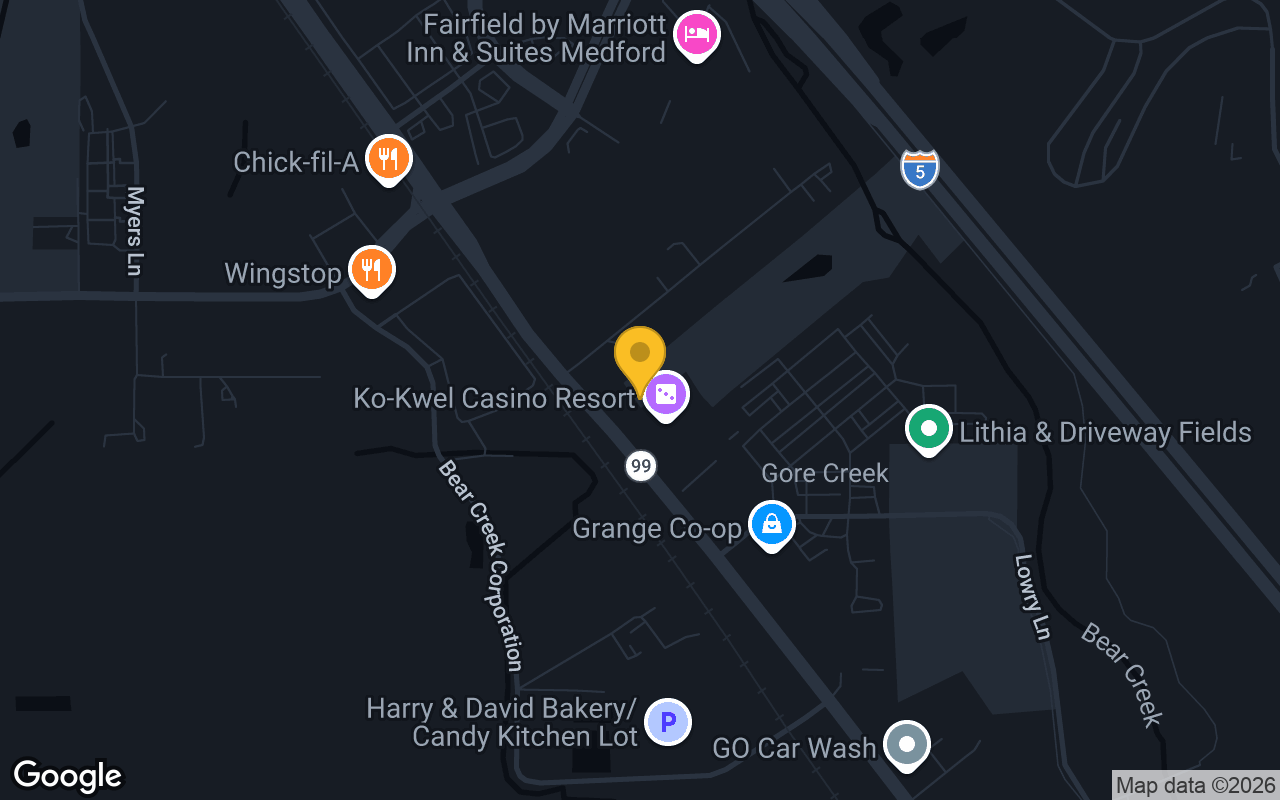 Map of Bear Creek Golf Center