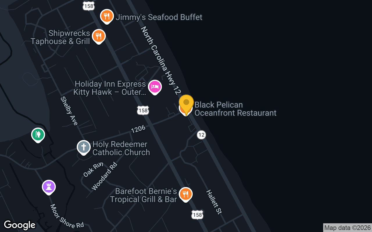 Map of Black Pelican Seafood Company