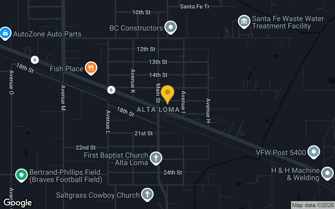 Map of Blue's Bar & Grill