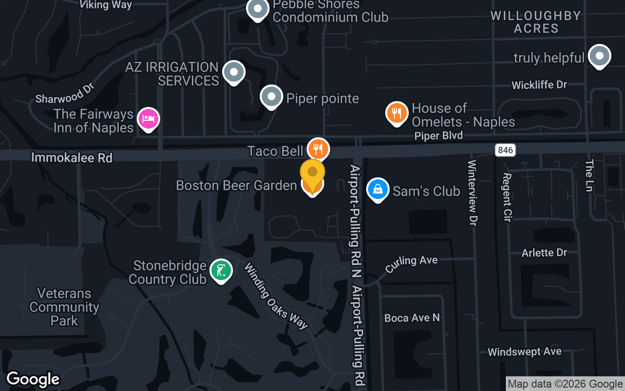 Map of Boston Beer Garden