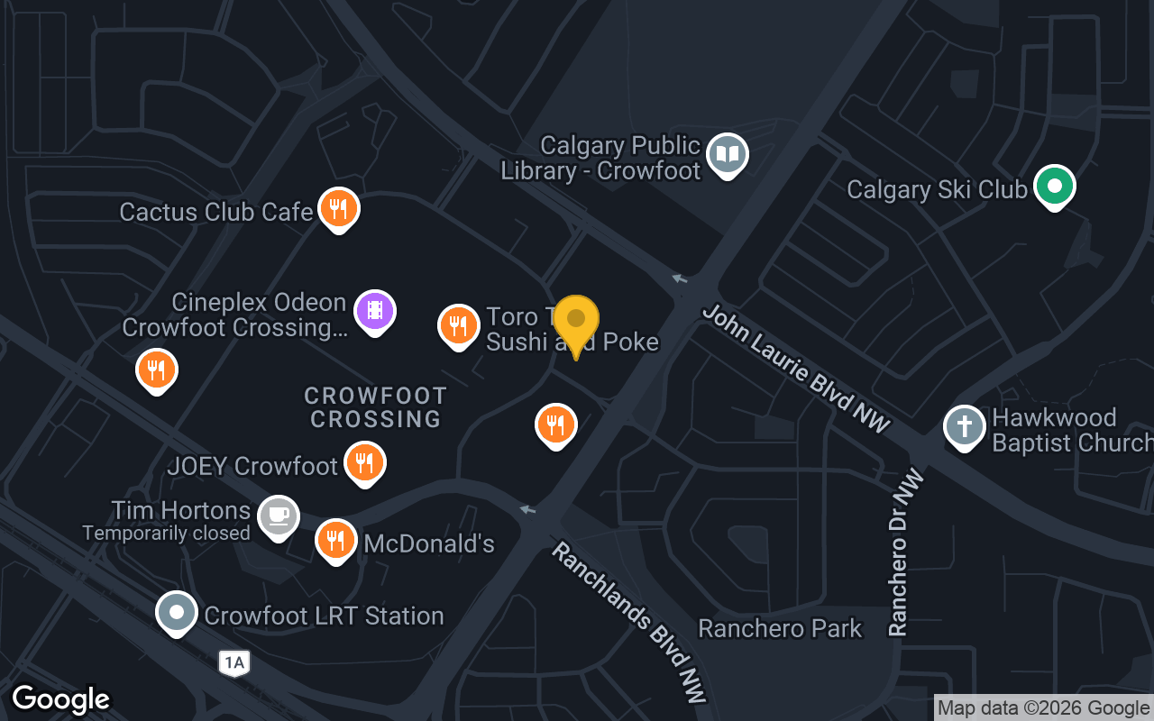 Map of Boston Pizza Crowfoot Crescent