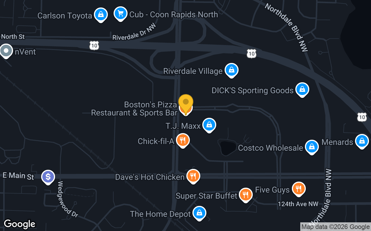 Map of Boston's Pizza Restaurant & Sports Bar