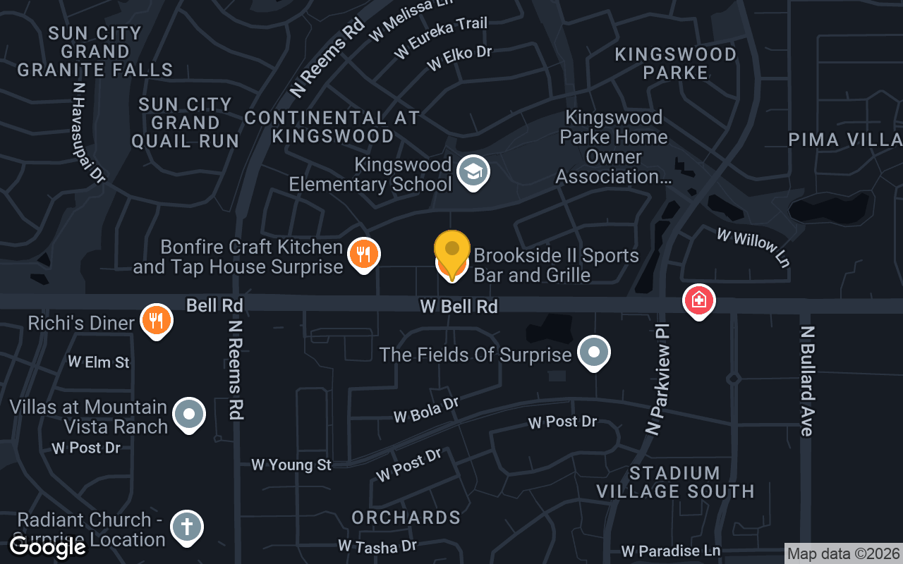 Map of Brookside II Sports Bar and Grille