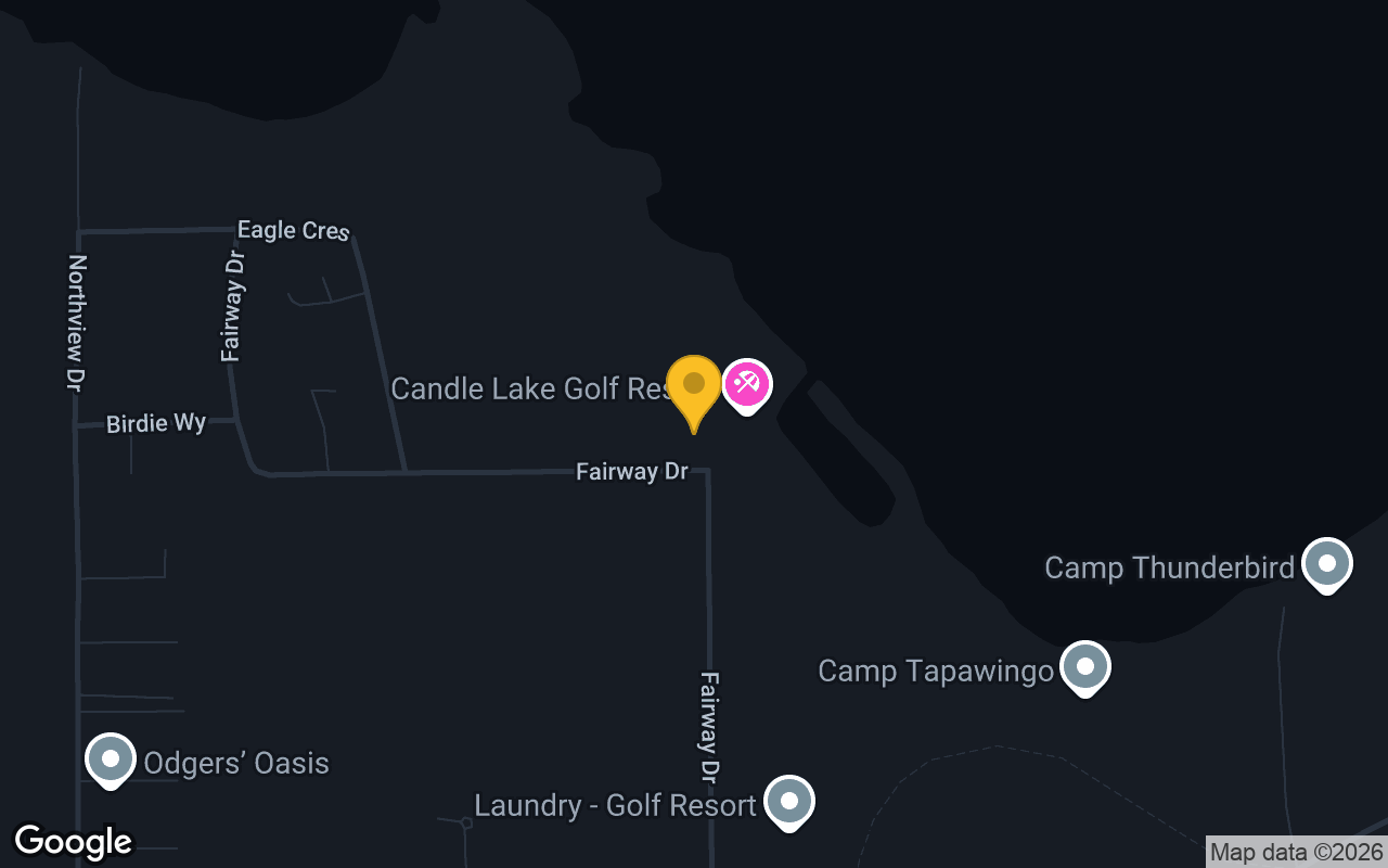 Map of Candle Lake Golf Resort