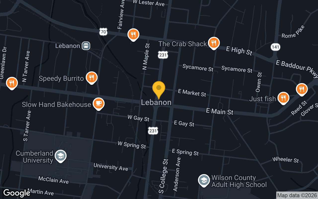Map of Cedar City Brewing company 