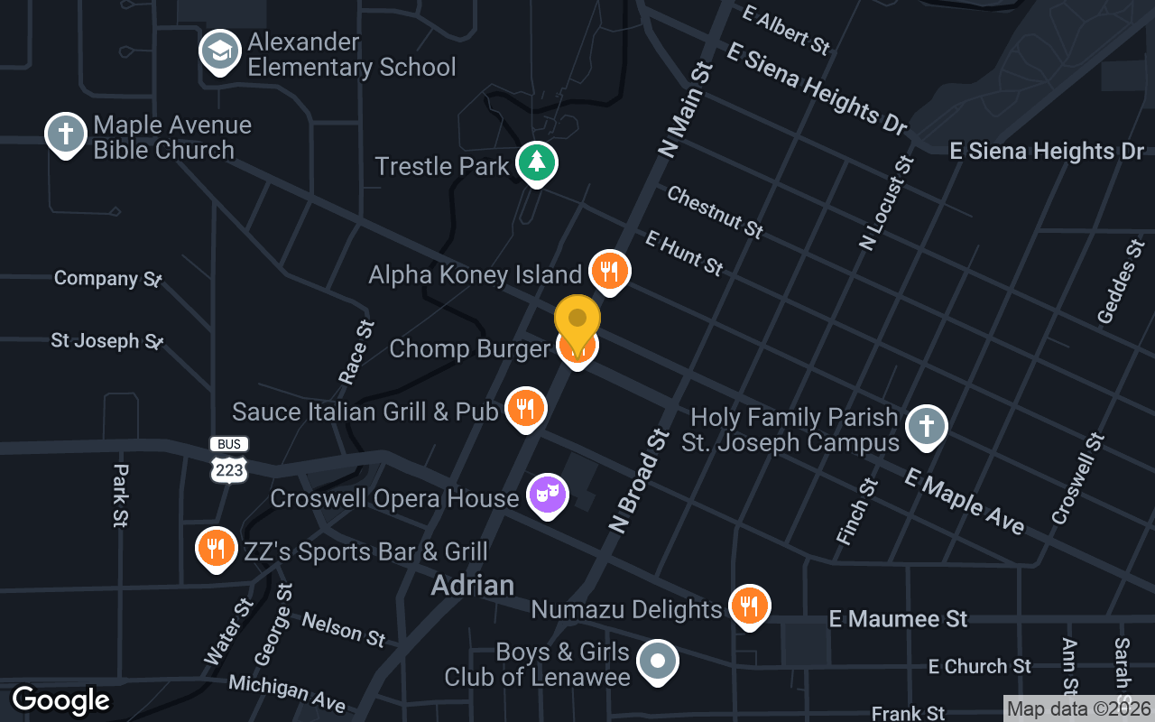 Map of Chomp burger