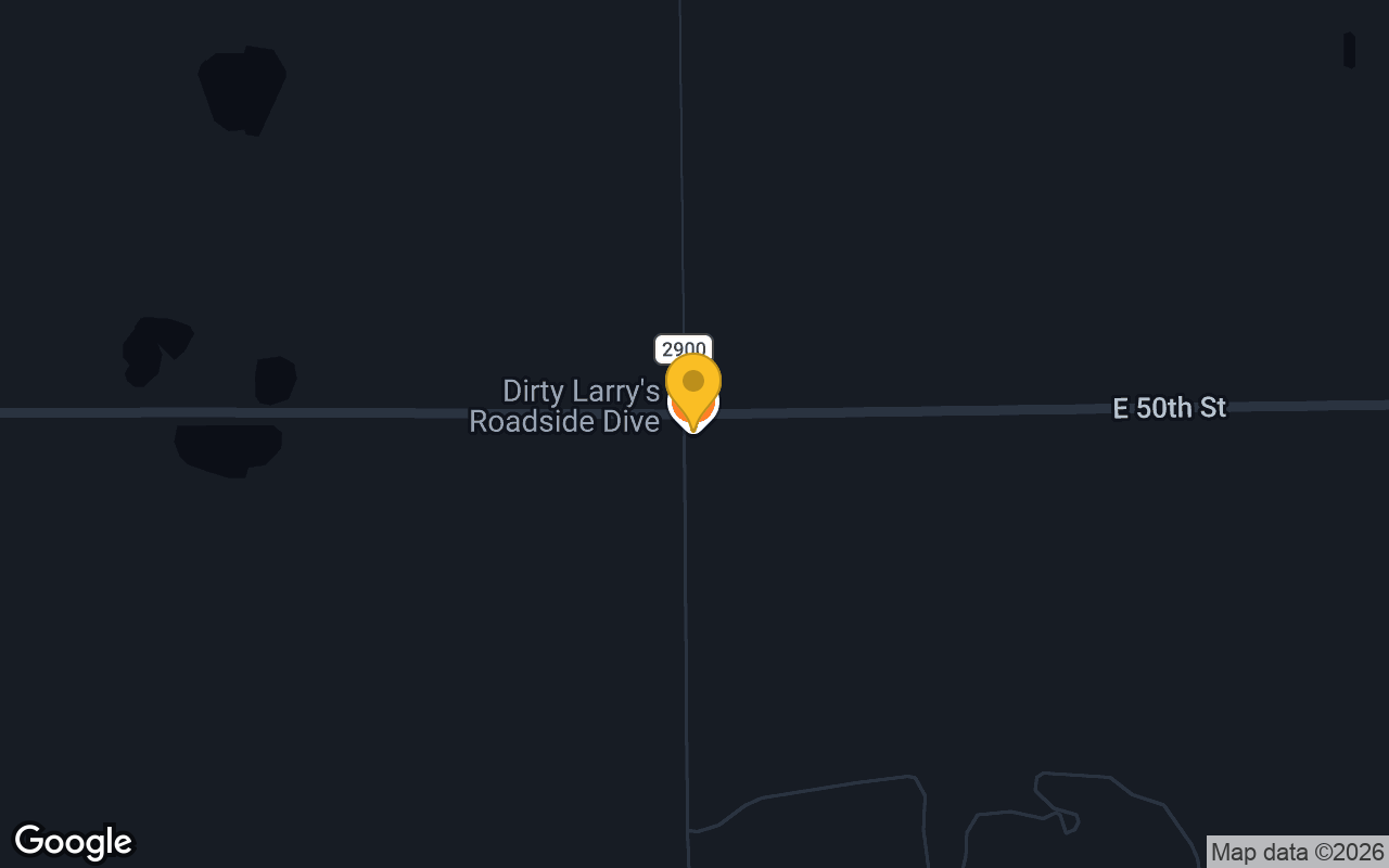 Map of Dirty Larrys Roadside Dive