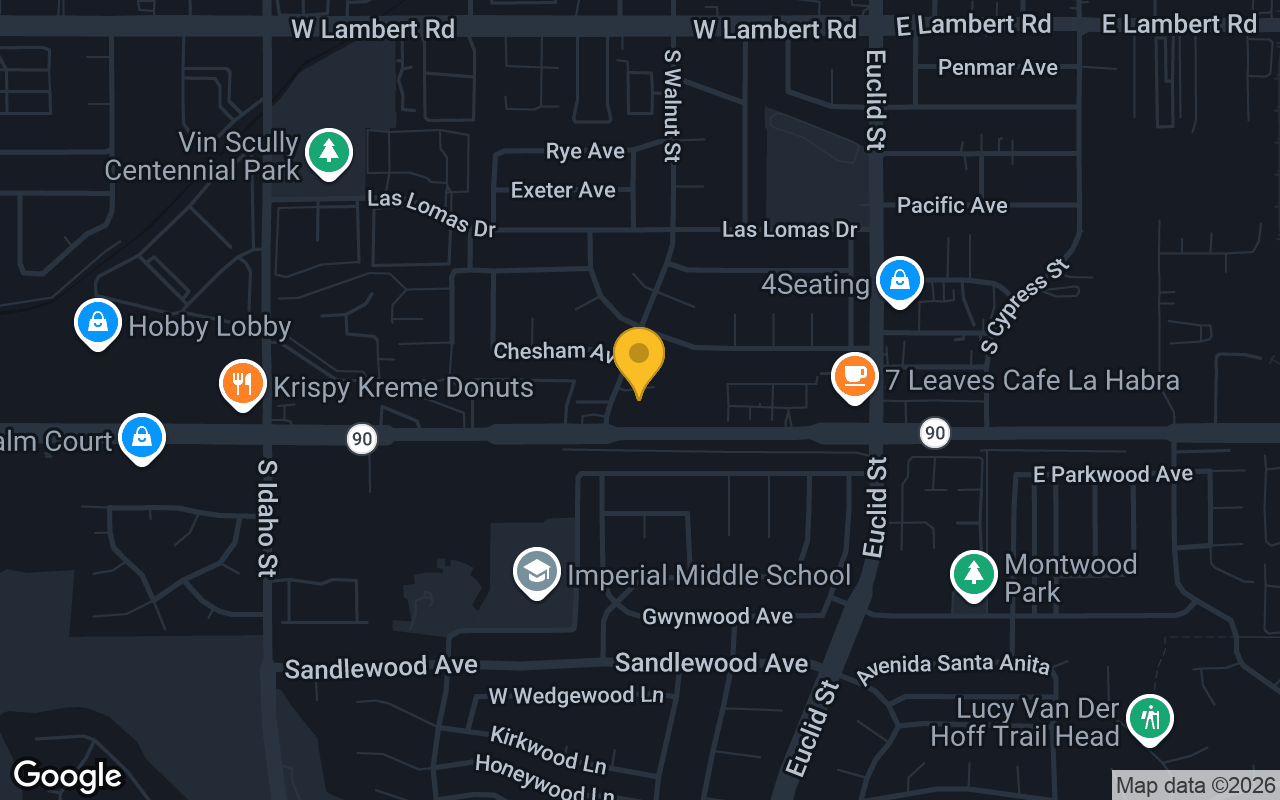 Map of Duffy's La Habra