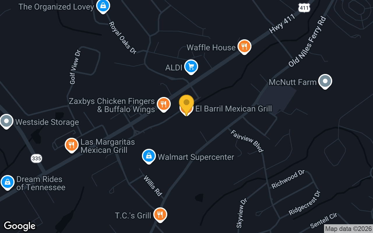 Map of El Barril Mexican Grill