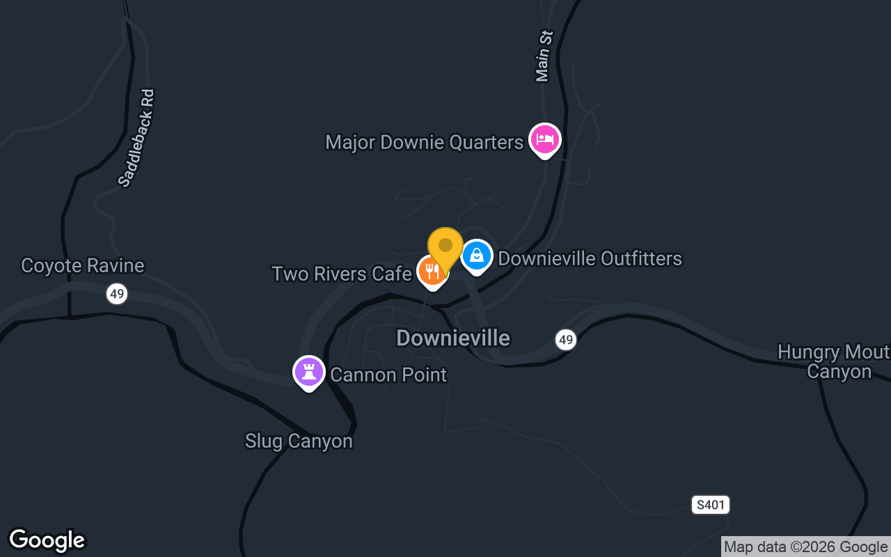 Map of Empire Creek Provisions  Boomtown Lounge