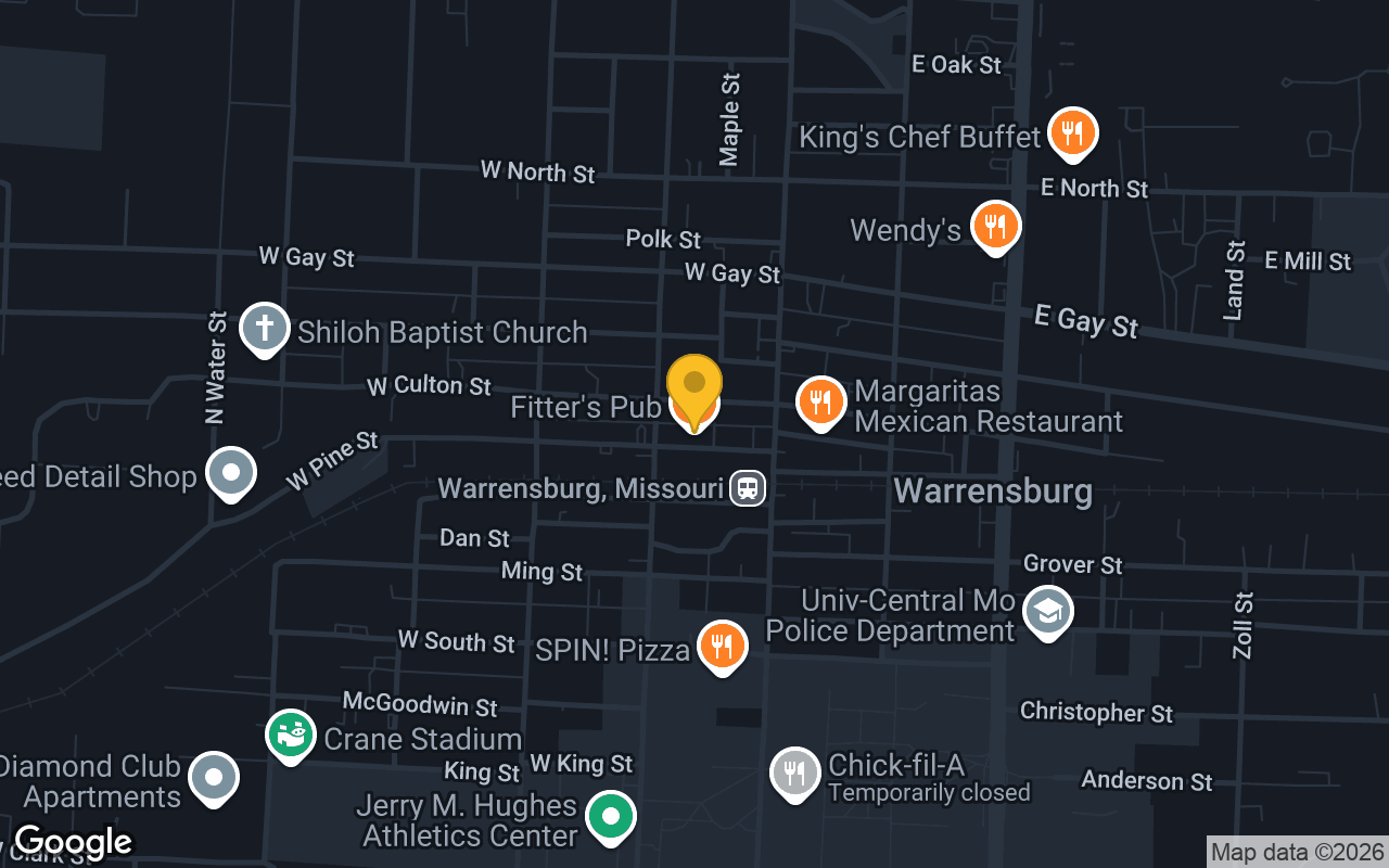 Map of Fitter's Restaurant and Pub