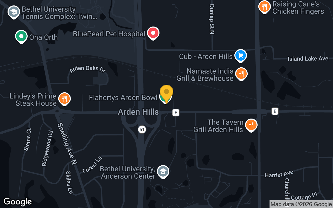 Map of Flahertys Arden Bowl