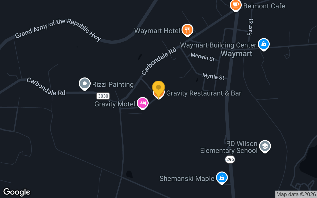 Map of Gravity Restaurant