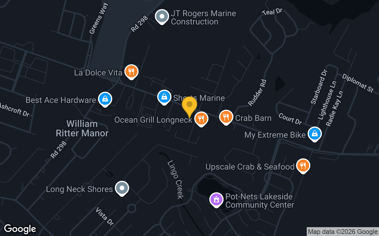 Map of Grotto Pizza Long Neck