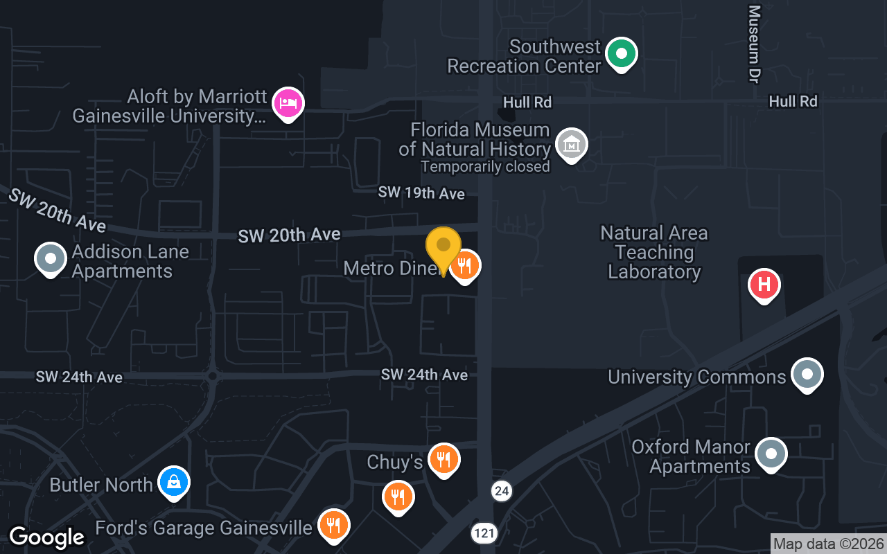 Map of Gumby's Pizza