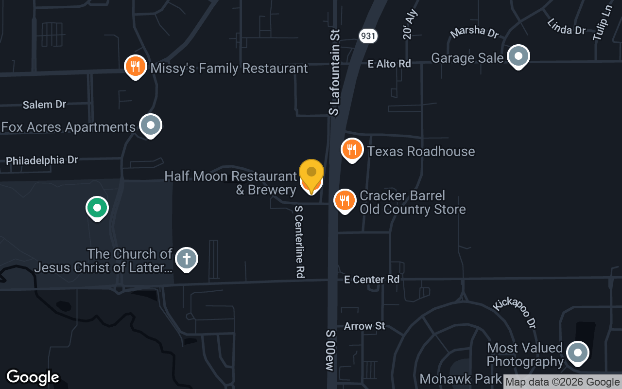 Map of Half Moon Restaurant and Brewery