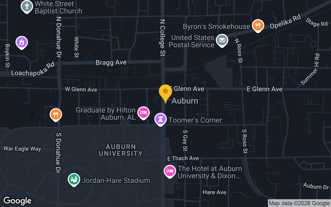 Map of Halftime Auburn