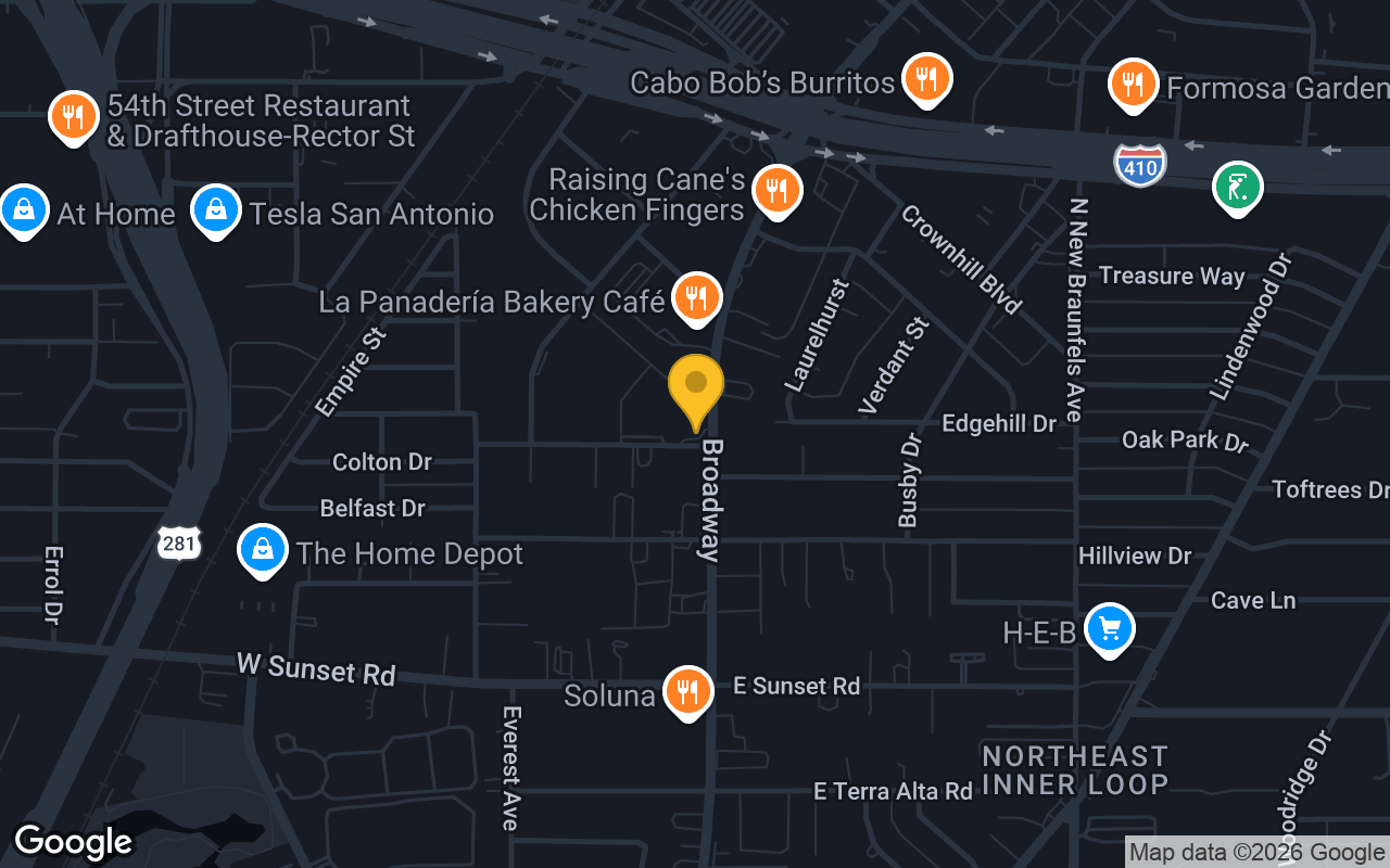 Map of Hangar Bar and Grill
