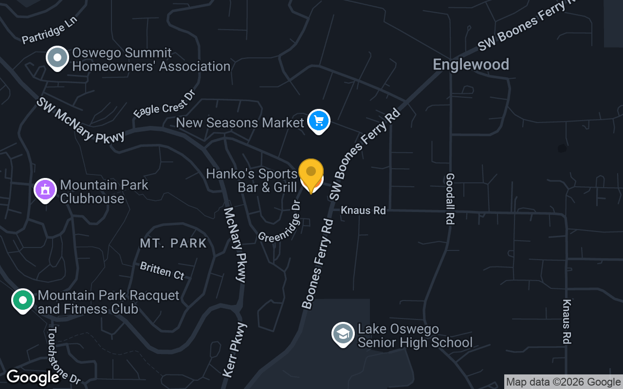 Map of Hanko's Sports Bar and Grill