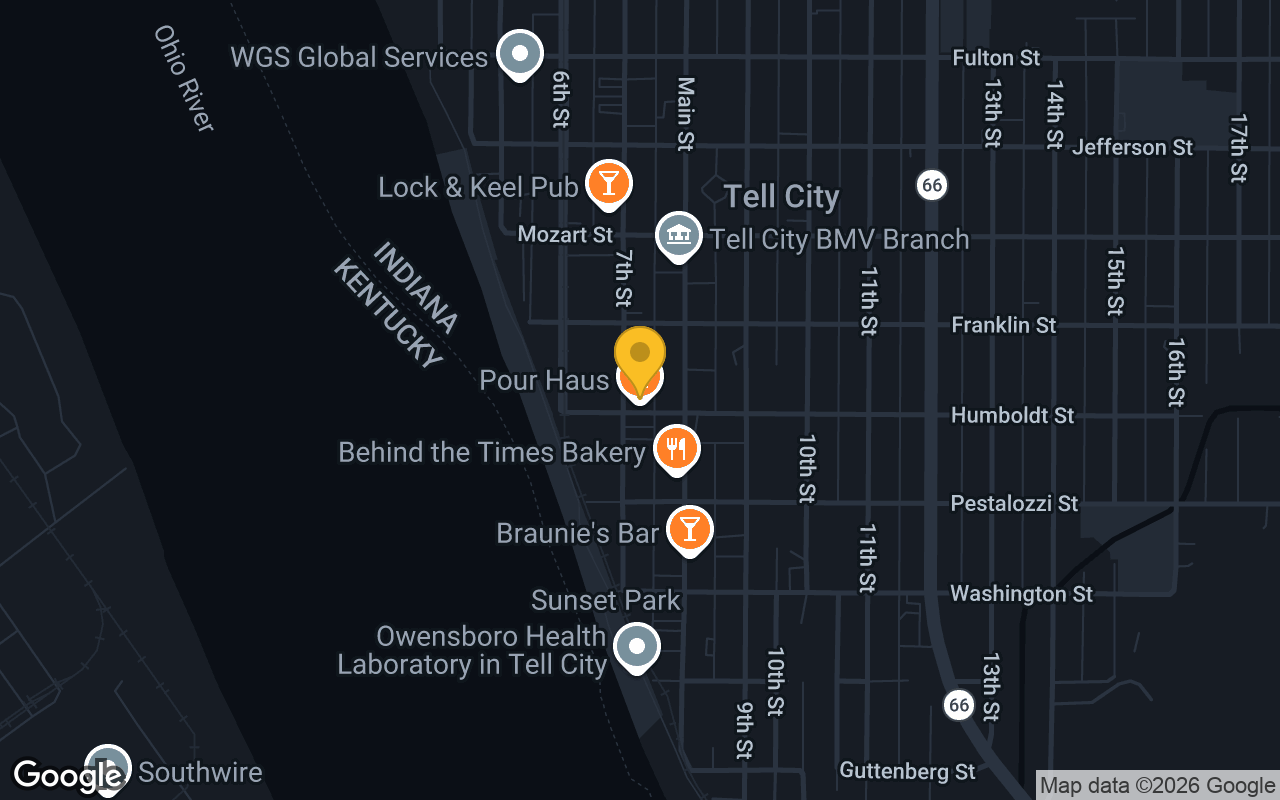 Map of Pour Haus Brewery & Restaurant