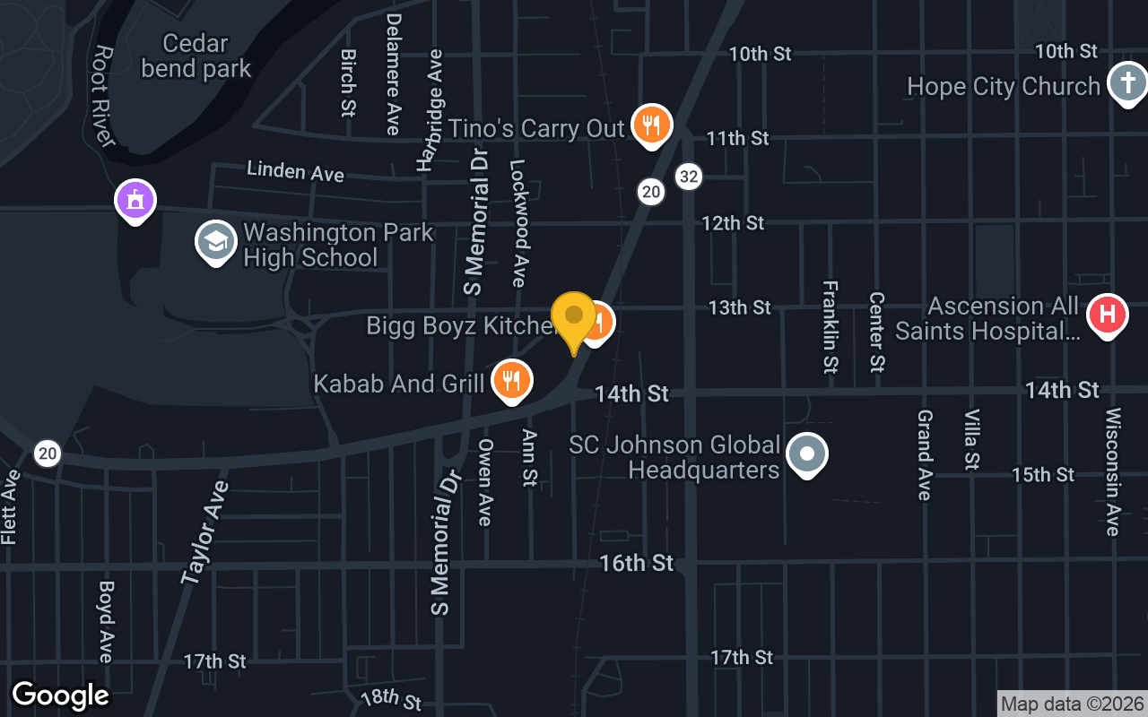 Map of Honors Racine