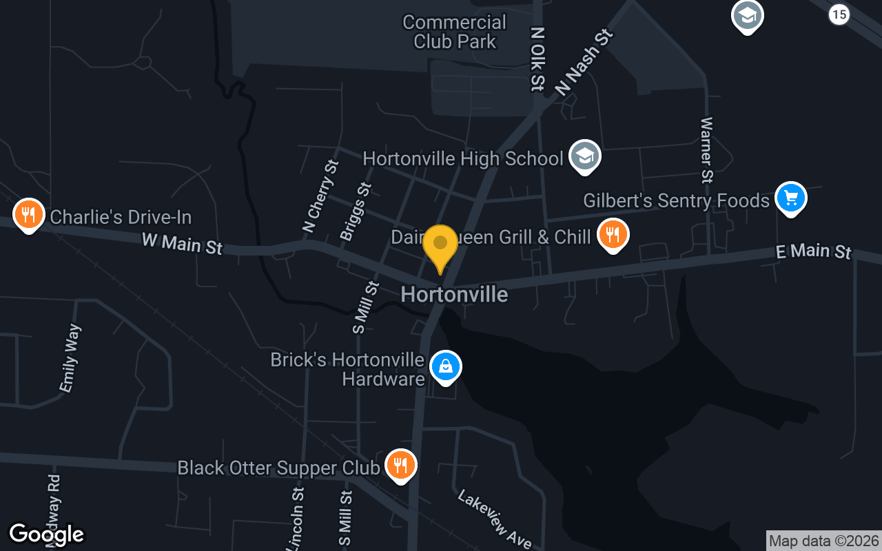 Map of Hortonville Lanes