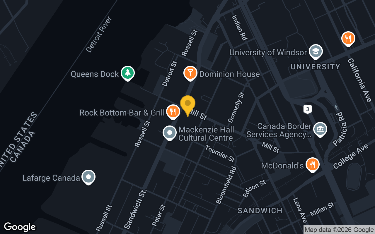 Map of Hurricanes Windsor