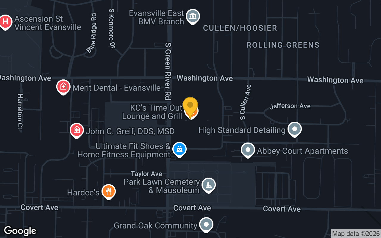 Map of K.C.'s Time Out Lounge & Grille