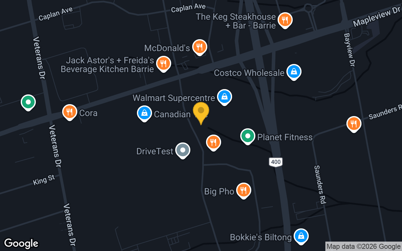 Map of Kenzington Burger Bar