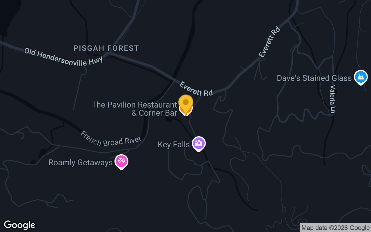 Map of The Pavilion Restaurant and Corner Bar