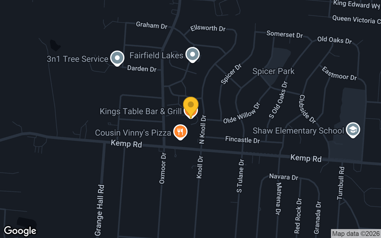 Map of Kings Table Bar & Grill