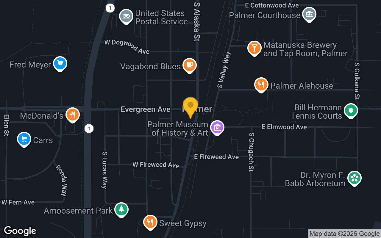 Map of Klondike Mikes and the Main St Grill