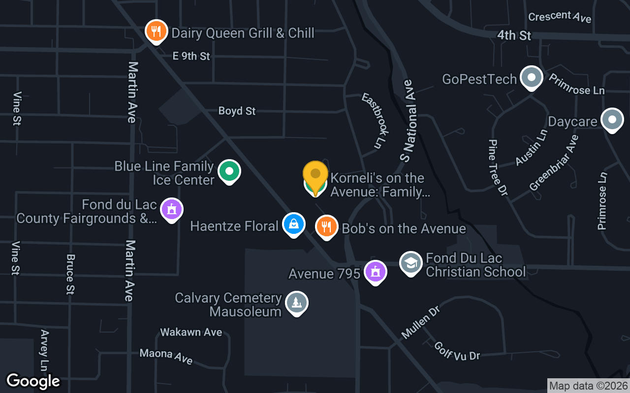 Map of Korneli's on the Avenue