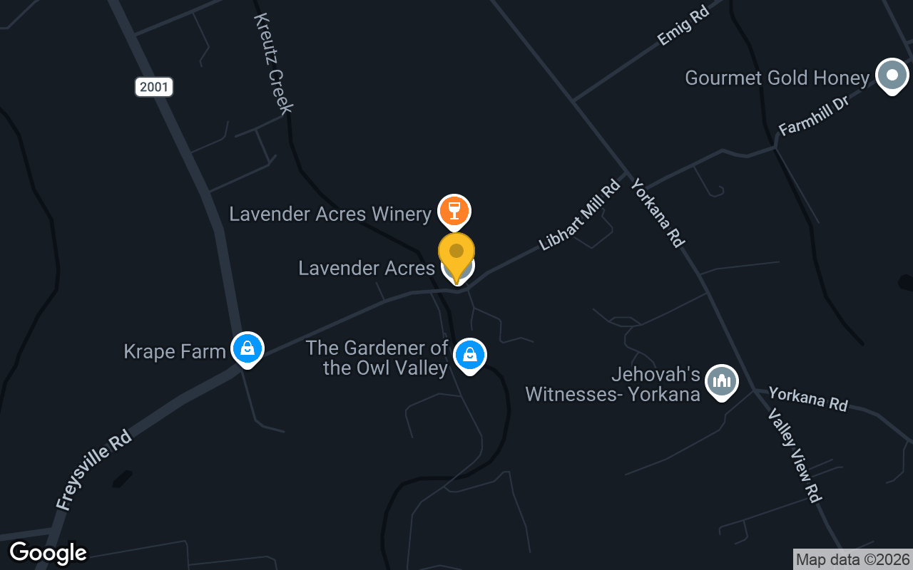 Map of Lavender Acres Winery