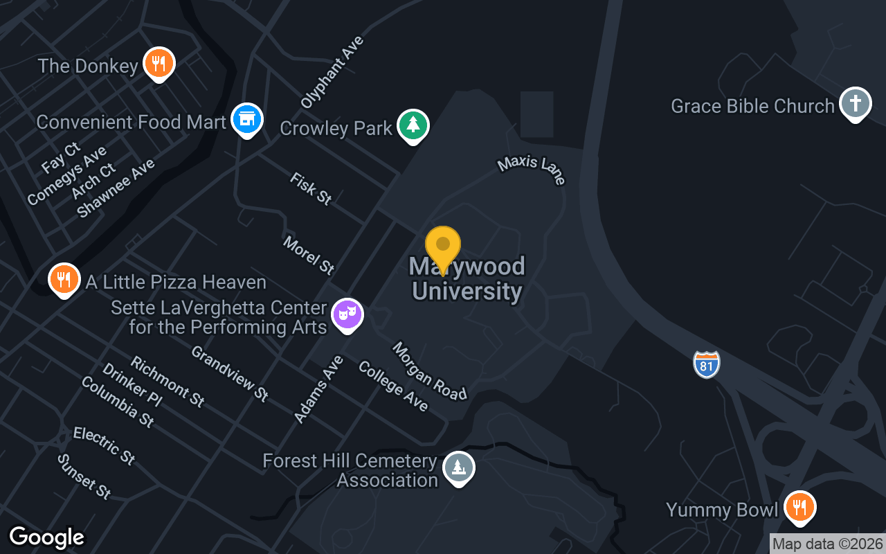 Map of Marywood University