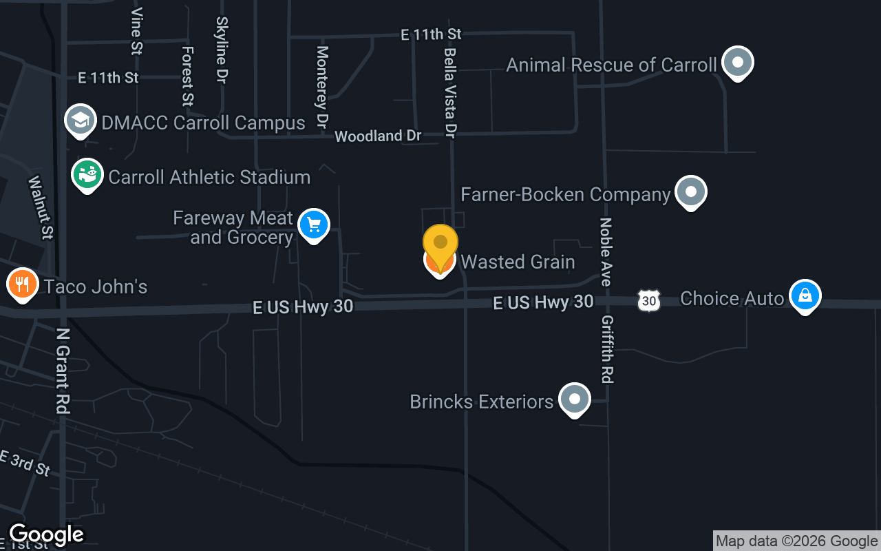 Map of Wasted Grain Bar & Grill